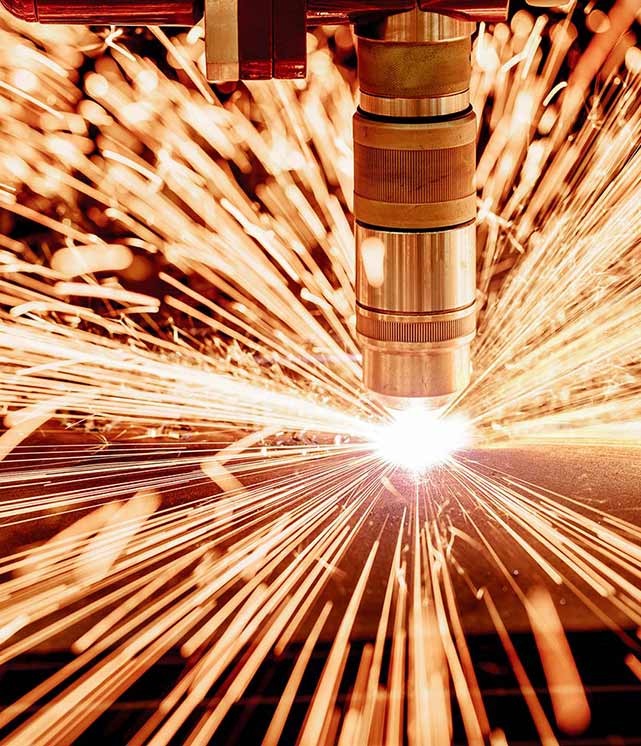 CNC Laser plasma cutting of metal,